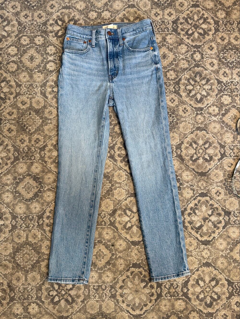 Madewell Perfect Vintage Jean Women’s 24 High Rise Straight Light Wash 27x26